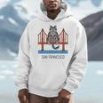San Francisco Cat Golden Gate Bridge Book Lover Men Hoodie