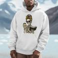 Skeleton Girl Drinking Coffee And Reading Book Men Hoodie