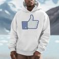 Thumbs Up Like Face Book Icon Men Hoodie