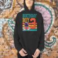 3 Year Old Birthday Boy Book Worm Reading Birthday Party Men Hoodie