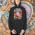 Axolotl Book Lover Librarian Reading Library Readers Men Hoodie