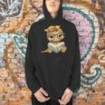 Baby Turtle Open Book Reading Animal Lover Graphic Portrait Men Hoodie
