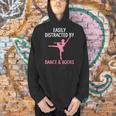 Ballerina Ballet Dancer Books Lover Distracted Dance Books Men Hoodie