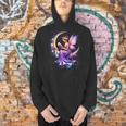Beautiful Book Fairy Reading Crescent Moon Gothic Bookish Men Hoodie