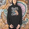 Book Lover Reading Makes Me Cappy Pun Capybara Reading Men Hoodie Book Lover Reading Makes Me Cappy Pun Capybara Reading Men Hoodie