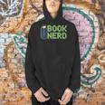 Book Nerd Pixel Retro Reading Bibliophile Gamer Men Hoodie