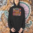Book Peace Bookworm Hippie Rainbow Peace Sign Men Hoodie
