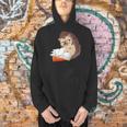 Book Reading Bookworm Forest Animal Wildlife Cute Hedgehog Men Hoodie Book Reading Bookworm Forest Animal Wildlife Cute Hedgehog Men Hoodie