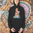 Book Reading Kangaroo Tea Coffee Kawaii Bookworm Men Hoodie