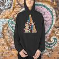 Booklovers Christmas Book Tree Men Hoodie