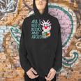 Books And Axolotl Kawaii Animal Axolotls Lover Owner Graphic Men Hoodie