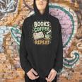 Books Coffee Repeat Book Lover Reader Bookworm Men Hoodie