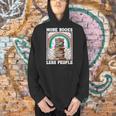 More Books Less People Mystic Book Rainbow Reading Book Men Hoodie