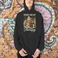 Books Are My Therapy Coffee Bookworm Retro Reading Men Hoodie