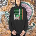 Books US American Flag One Lucky Librarian St Patrick's Day For Women Kids Men Men Hoodie