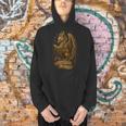 Bookworm & Proud Griffin Reading Book Vintage Fantasy Reader Men Hoodie