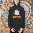Booooks Funny Halloween Cute Ghost Book Reading Men Hoodie