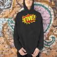 Boy Five Superhero Comic Book Hero 5th Birthday Boy 5 Years Men Hoodie Boy Five Superhero Comic Book Hero 5th Birthday Boy 5 Years Men Hoodie