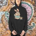 Bunny With Books And Coffee Reading Booknerd Bookish Easter Men Hoodie Bunny With Books And Coffee Reading Booknerd Bookish Easter Men Hoodie
