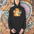 Capybara Reading a Book With Bubble Tea Men Hoodie