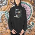 Cat Art Book Cat Motif Flowers Cat Men Hoodie