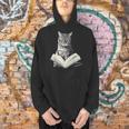 Cat Bookworm Reading Book Graphic Men Hoodie