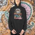 Cat Read Books Be Kind Stay Weird Library Book Lover Men Hoodie
