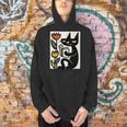 Cat Reading Book Folk Art Cozy Illustration Men Hoodie Cat Reading Book Folk Art Cozy Illustration Men Hoodie