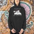 Cat Reads a Book Reading Coffee Men Hoodie
