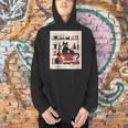 Cats Music Books Lover Essentials Red Retro Silkscreen Men Hoodie
