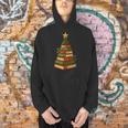 Christmas Book Tree Bookshelf Holiday For Readers Librarians Men Hoodie