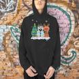Christmas Tree Snowman Reindeer Book Stack Tee Librarian Men Hoodie