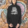 Cute Cat Reading Book Adorable Cats Books Lover Men Hoodie Cute Cat Reading Book Adorable Cats Books Lover Men Hoodie