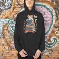 Cute Cat Reading Books With Tea Men Hoodie