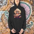 Cute Dog Poodle Reading Book Men Hoodie