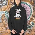Cute Kawaii Cow Book Reading Bookworm Boys Girls Kids Men Hoodie