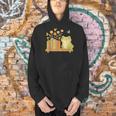 Cute Kawaii Frog Books Flowers Men Hoodie