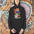 Cute Kawaii Kids Reading Books Glasses Red Panda Lover Men Hoodie Cute Kawaii Kids Reading Books Glasses Red Panda Lover Men Hoodie