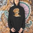 Cute Lion Cub Reading Book With Headwrap Men Hoodie