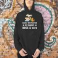 Cute Pet Animals Book Easily Distracted By Dogs Cats & Books Men Hoodie Cute Pet Animals Book Easily Distracted By Dogs Cats & Books Men Hoodie