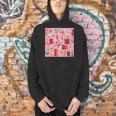 Cute Pink Book Pattern Book Lover Men Hoodie Cute Pink Book Pattern Book Lover Men Hoodie