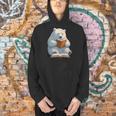 Cute Polar Bear Is Reading a Book Reading Polar Bear Men Hoodie
