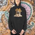 Cute Pug Reading Dog Book Lover Animal Graphic Baby Portrait Men Hoodie