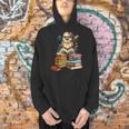 Cute Reading Chicken With Glasses Books Bookworm Reader Men Hoodie