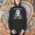 Distracted By Cats Coffee And Books Men Hoodie