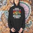 Dragon Reading Book Retro Vintage 80s Library Bookworm Men Hoodie Dragon Reading Book Retro Vintage 80s Library Bookworm Men Hoodie