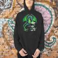 Dragon Reading Books Bookworm Men Hoodie