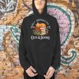 Easily Distracted By Cats And Books Cat And Book Lover Men Hoodie