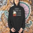 Easily Distracted By Cats And Books Cute Book Lover Men Hoodie