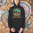 Easily Distracted By Dholes & Books Retro Wild Dogs Lover Men Hoodie